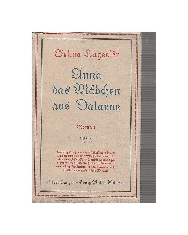 Anna das Mädchen aus Darlarne