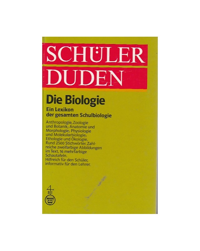 Schüler-Duden - Die Biologie - Ein Lexikon der gesamten Schulbiologie