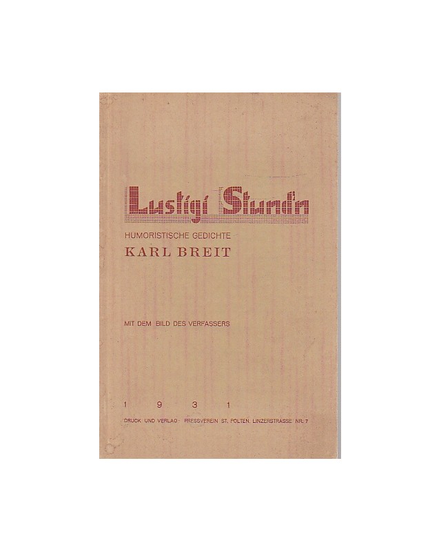 Karl Breit - Lustigi Stund`n - Humoristische Gedichte