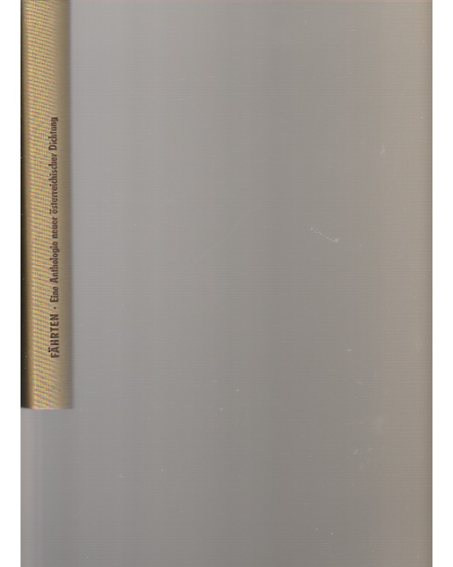 Fährten -  Eine Anthologie neuer österreichischer Dichtung