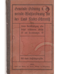 Gemeinde-Ordnung für das Land Nieder-Österreich