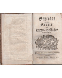 Beyträge zur neuern Staats- und Kriegs-Geschichte