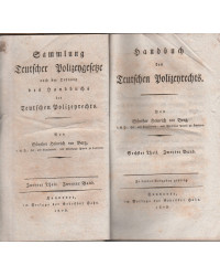 Sammlung  teutscher Polizeigesetze - Handbuch des deutschen Polizeirechts