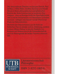Die Dekonstruktion - Einführung und Kritik -  UTB 1805