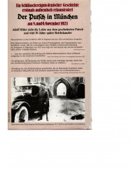 Hitlers Marsch zur Feldherrnhalle München 8 und 9 November 1923