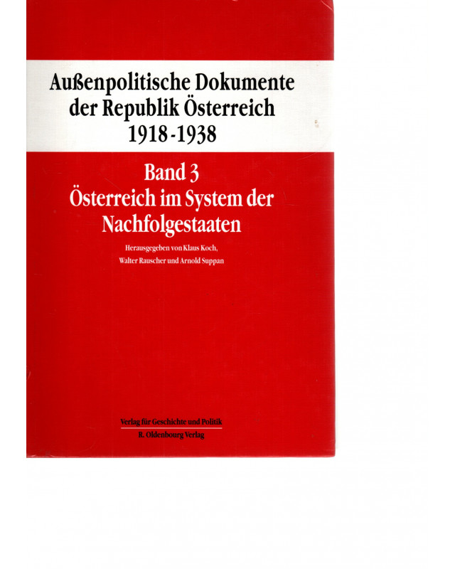 Außenpolitische Dokumente der Republik Österreich 1918-1938 - Band 3