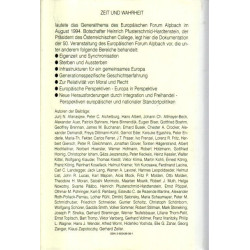 Zeit und Wahrheit - Europäisches Forum Alpbach 1994
