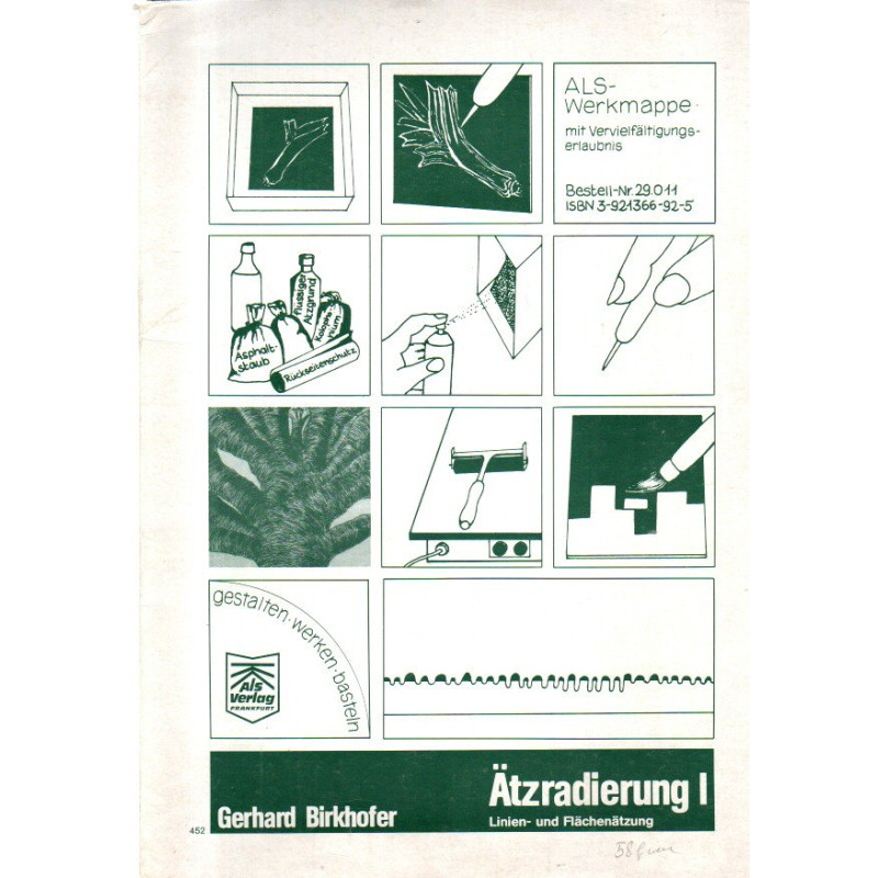 Werkmappe - Ätzradierung I, Linien und Flächenätzung -  Ätzradierung II, Spezielle Tiefdruckverfahren - Tb