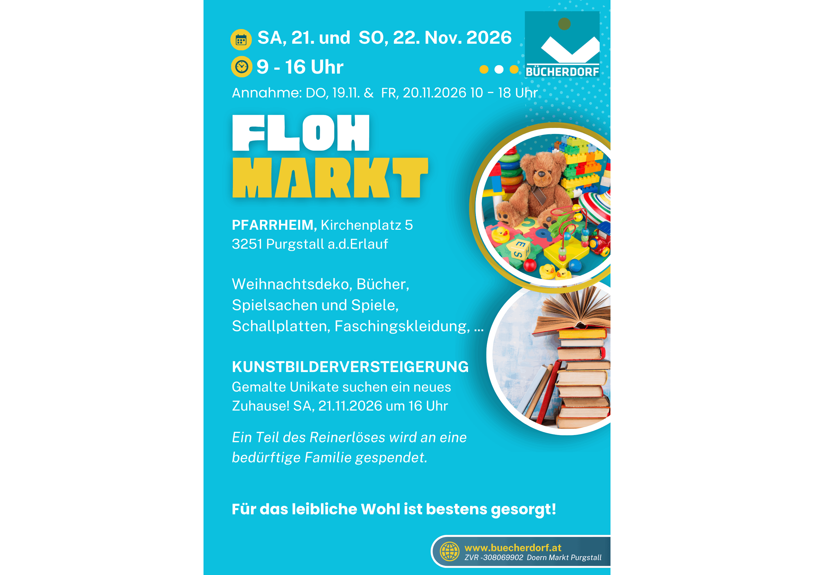 Flohmarkt am 21.11. & 22.11.2026 9-16 Uhr